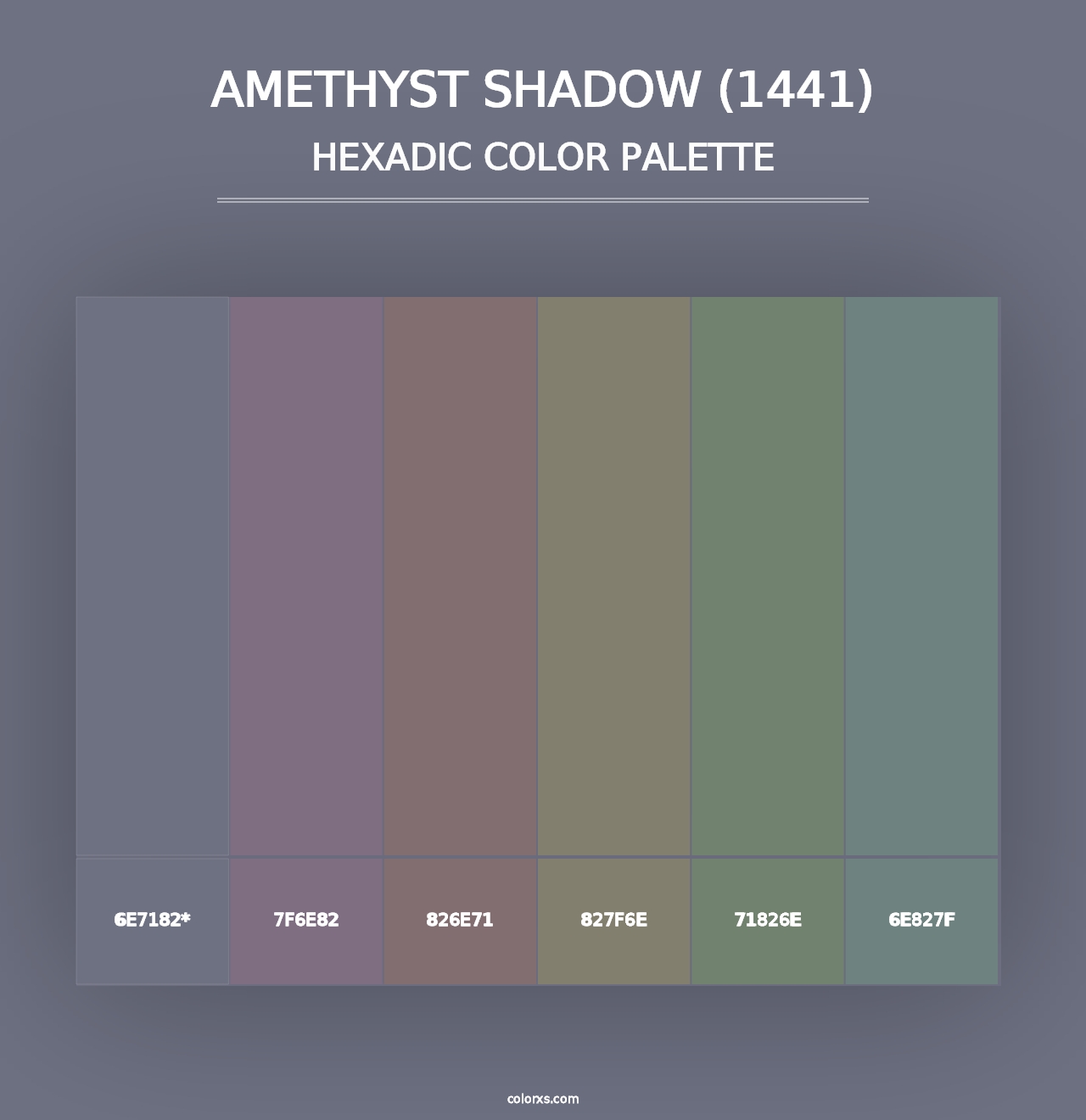 Amethyst Shadow (1441) - Hexadic Color Palette