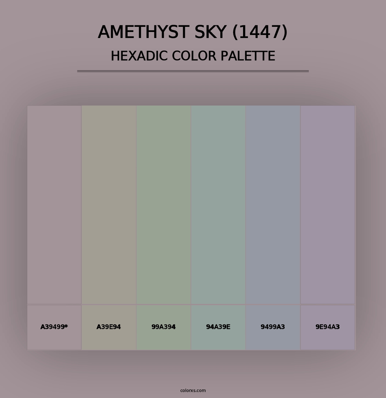 Amethyst Sky (1447) - Hexadic Color Palette