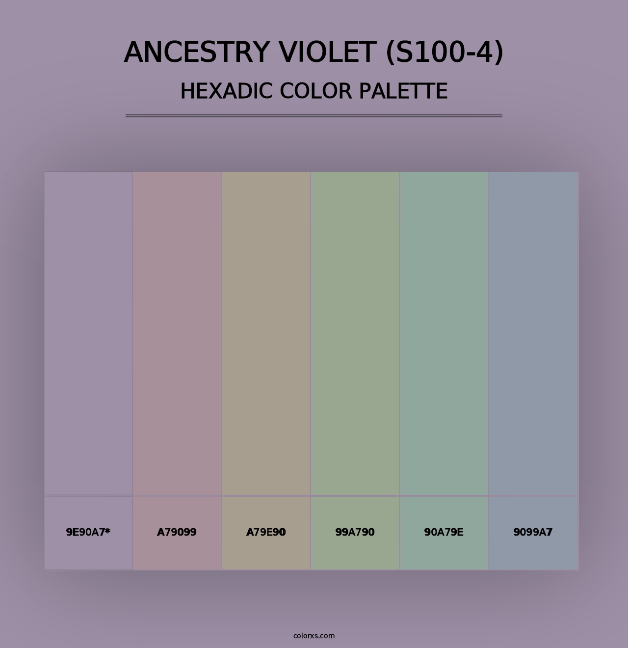 Ancestry Violet (S100-4) - Hexadic Color Palette