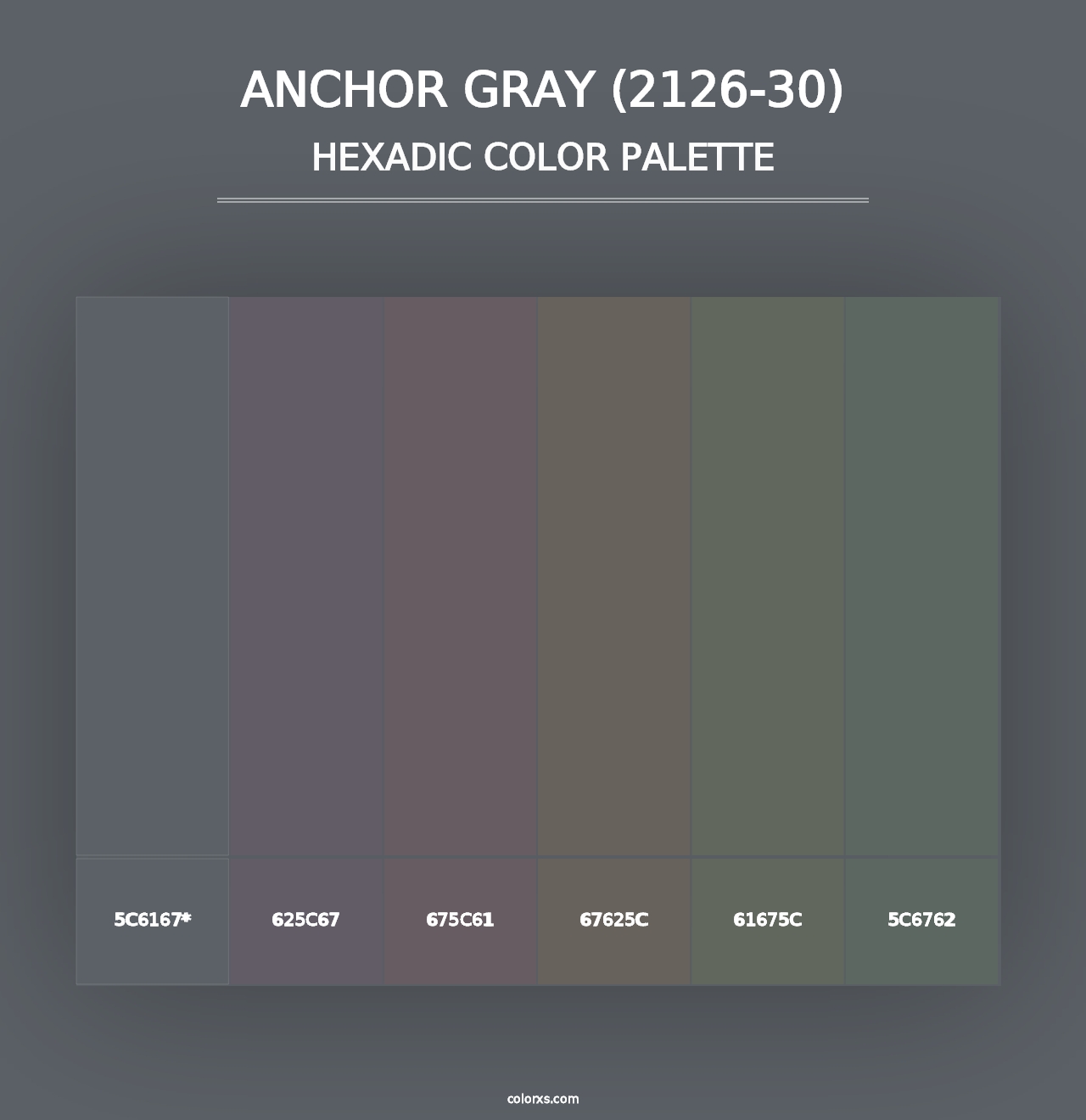 Anchor Gray (2126-30) - Hexadic Color Palette