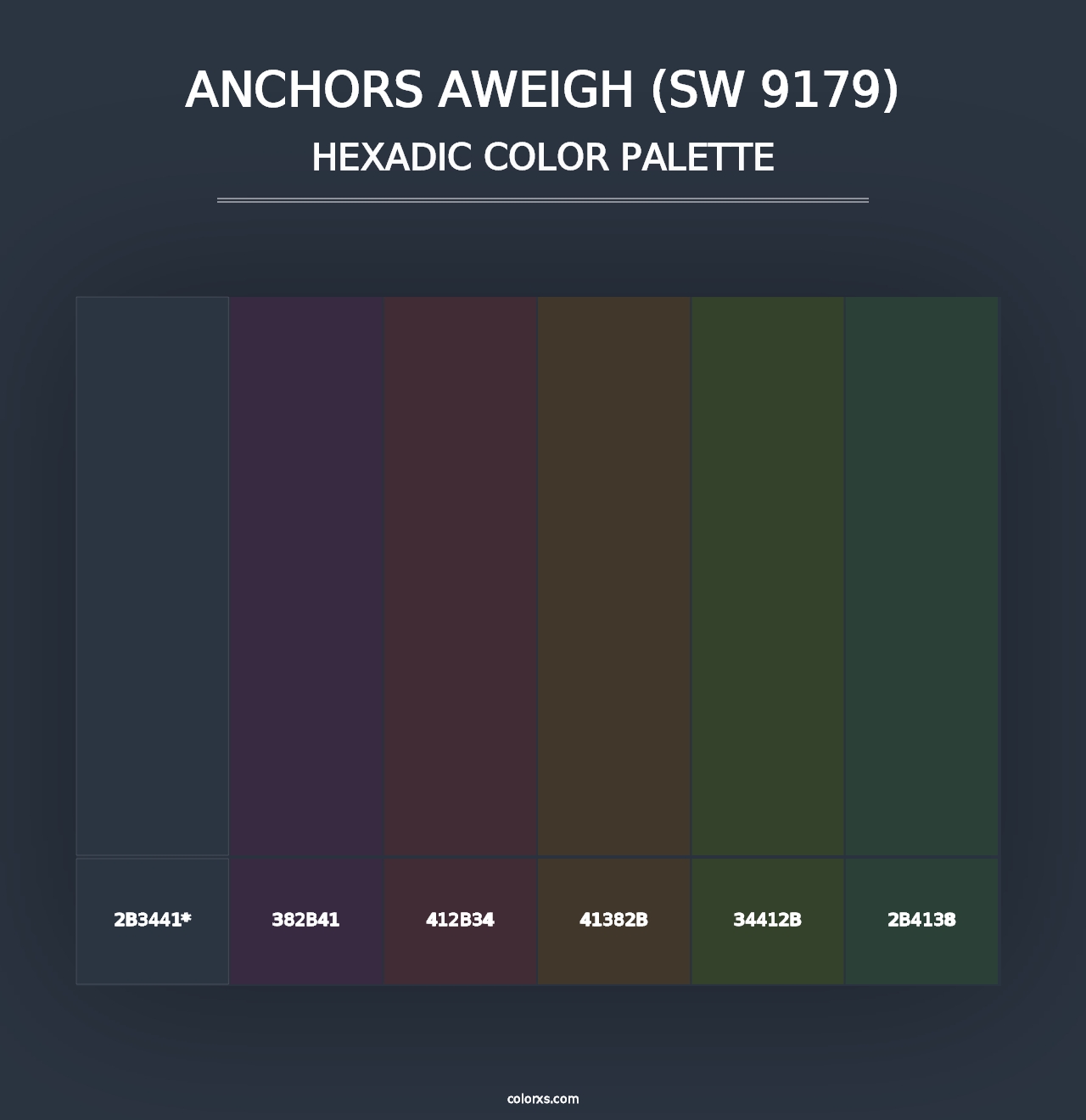 Anchors Aweigh (SW 9179) - Hexadic Color Palette