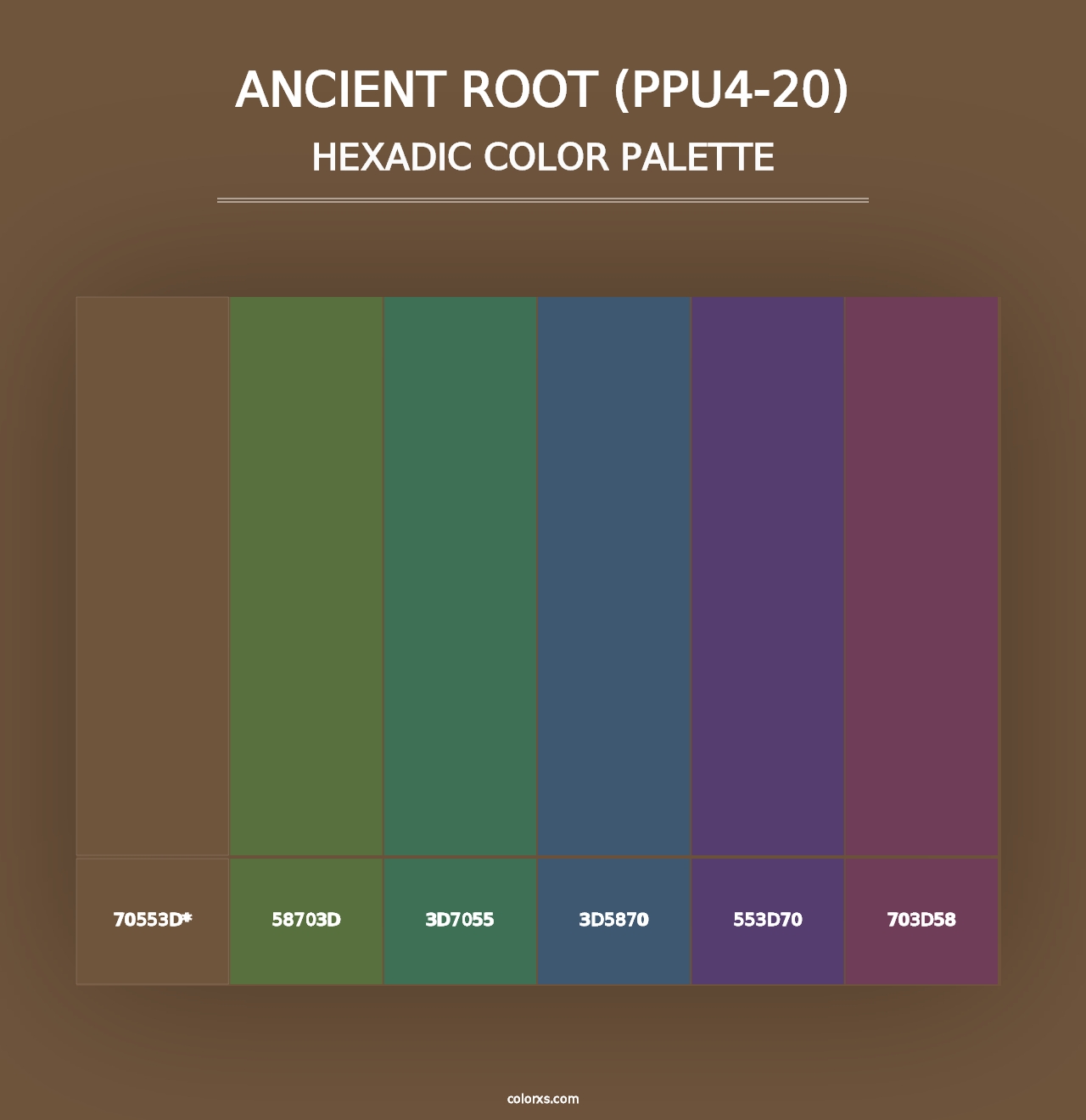 Ancient Root (PPU4-20) - Hexadic Color Palette