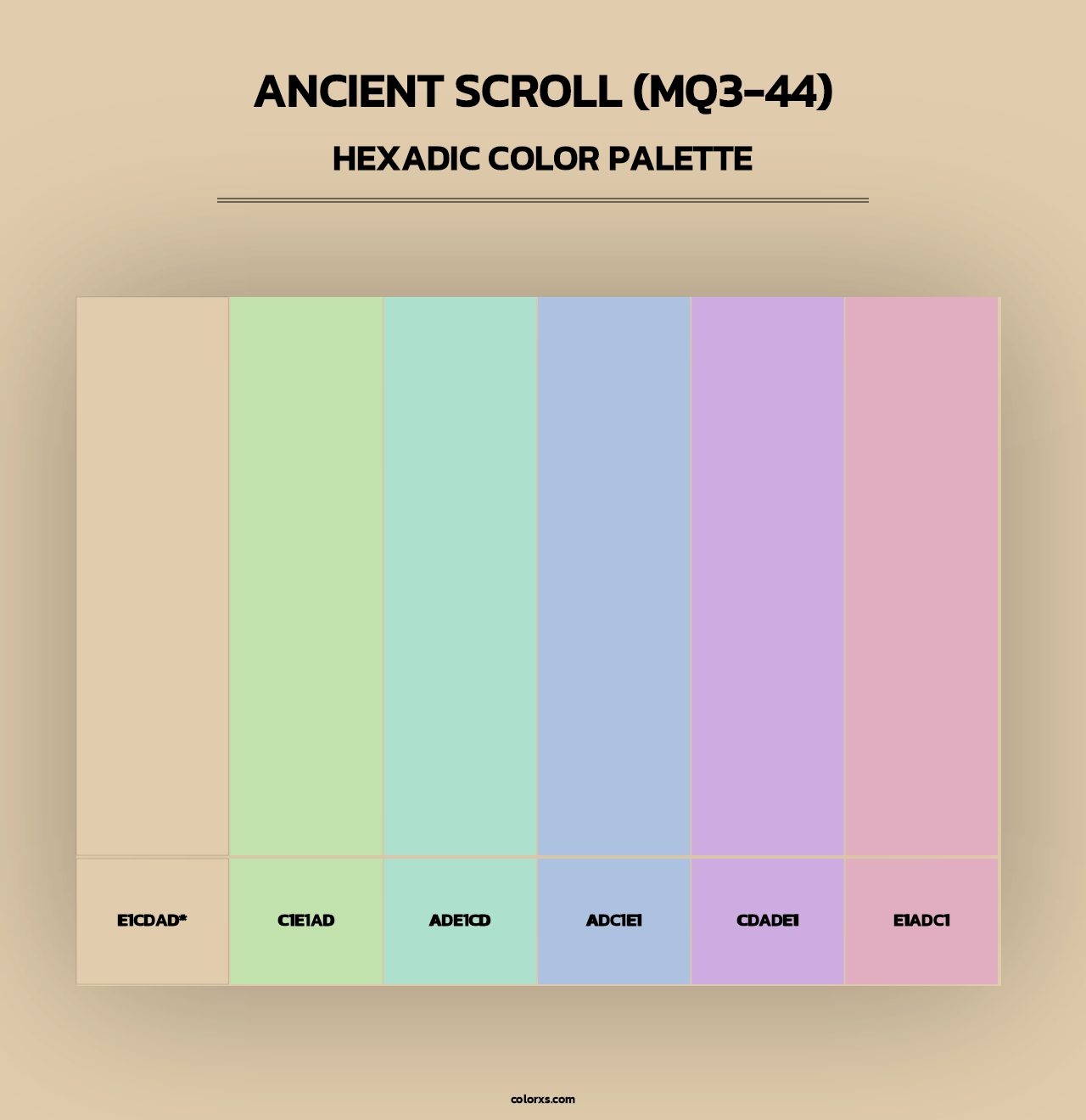 Ancient Scroll (MQ3-44) - Hexadic Color Palette