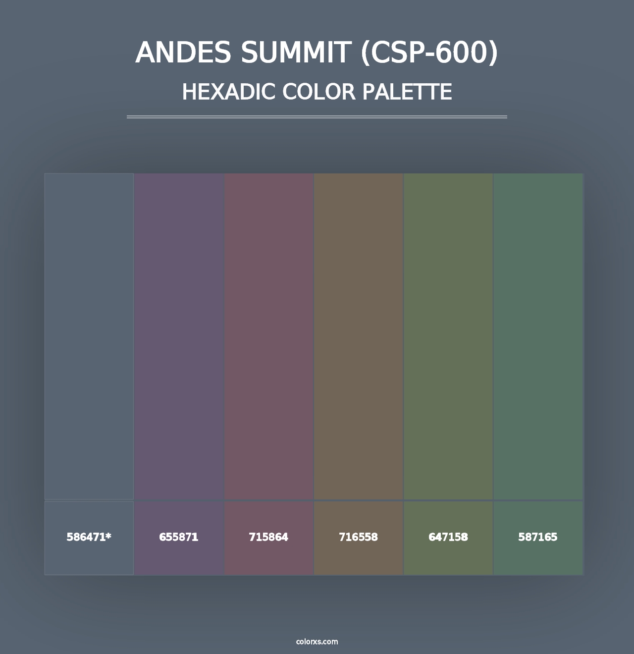 Andes Summit (CSP-600) - Hexadic Color Palette