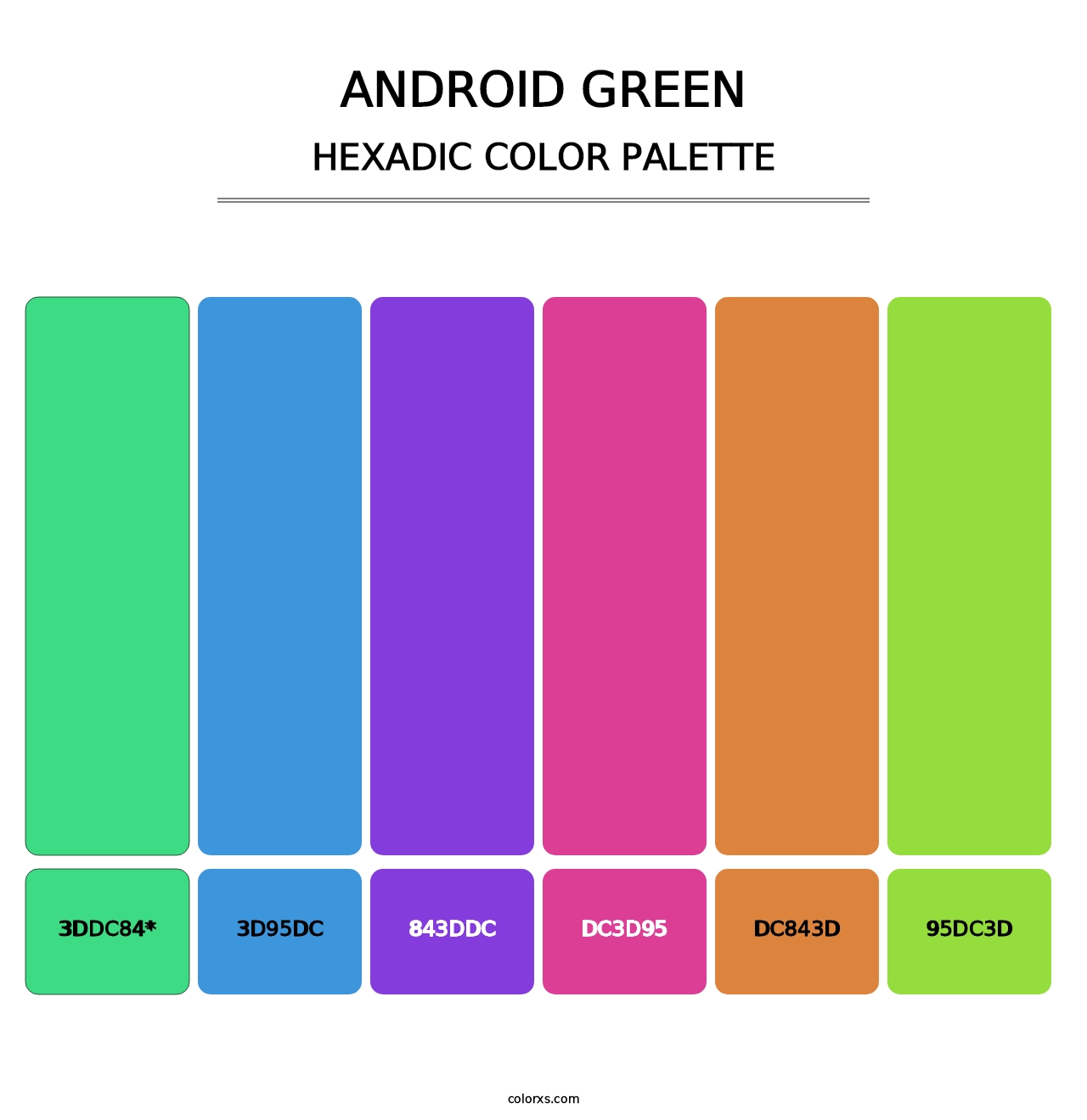 Android Green - Hexadic Color Palette