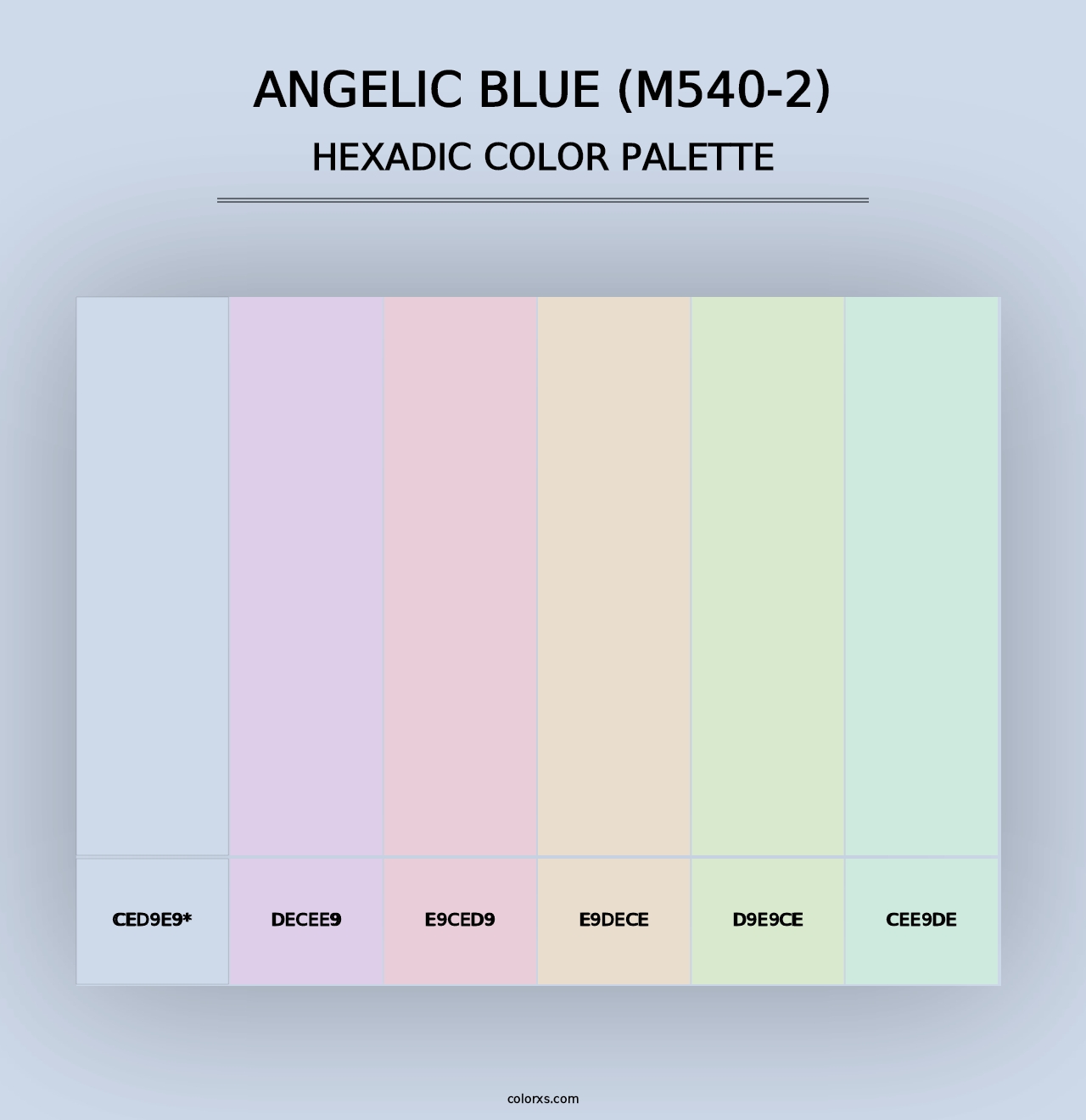 Angelic Blue (M540-2) - Hexadic Color Palette