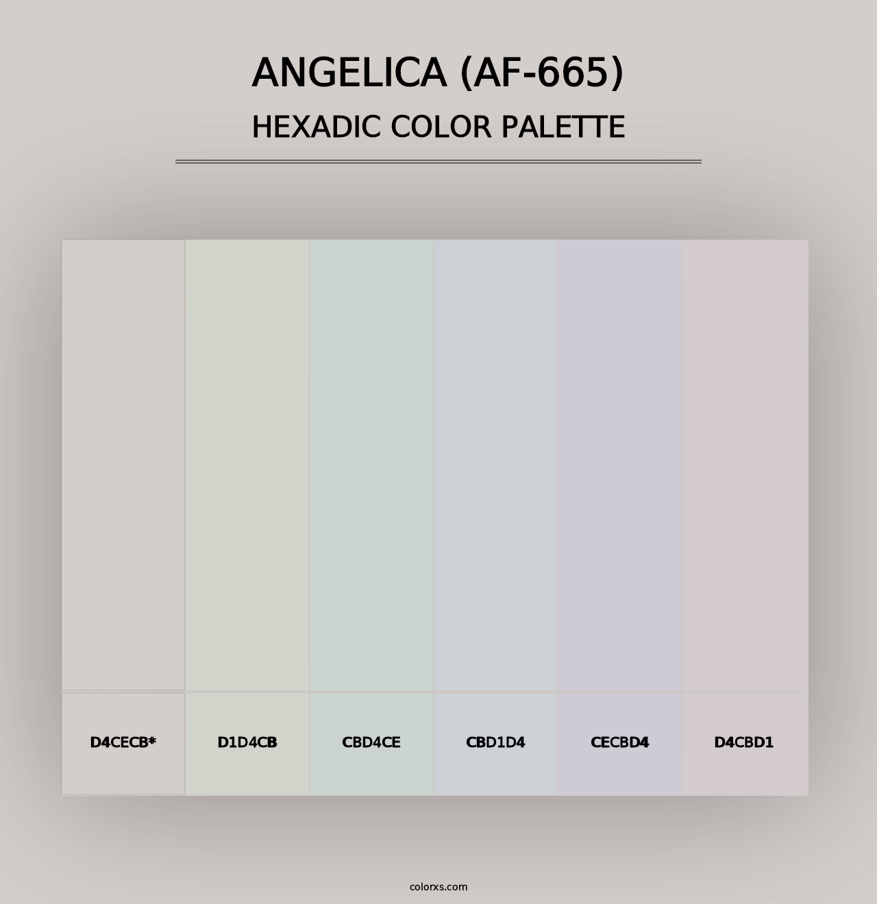 Angelica (AF-665) - Hexadic Color Palette