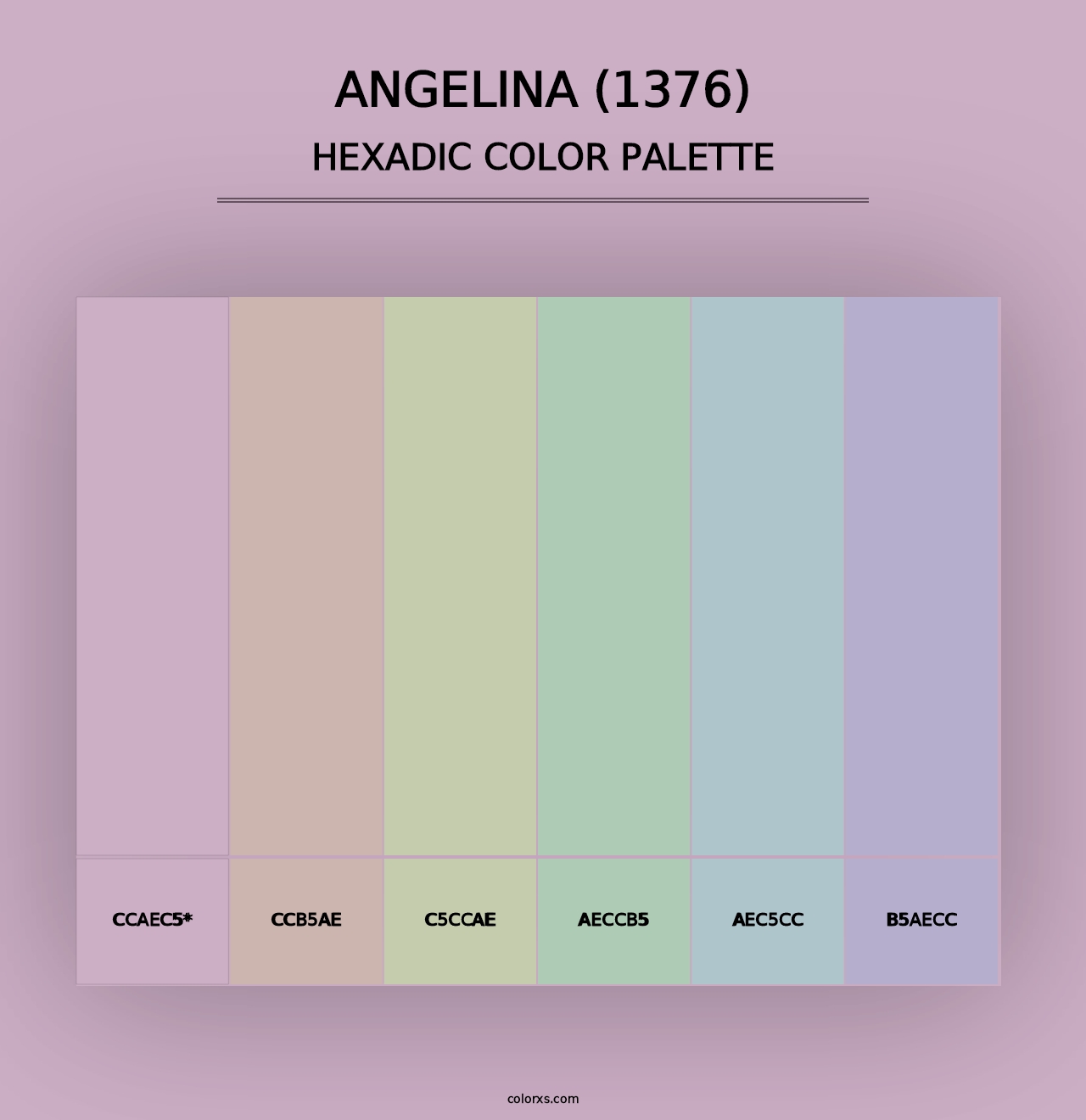 Angelina (1376) - Hexadic Color Palette