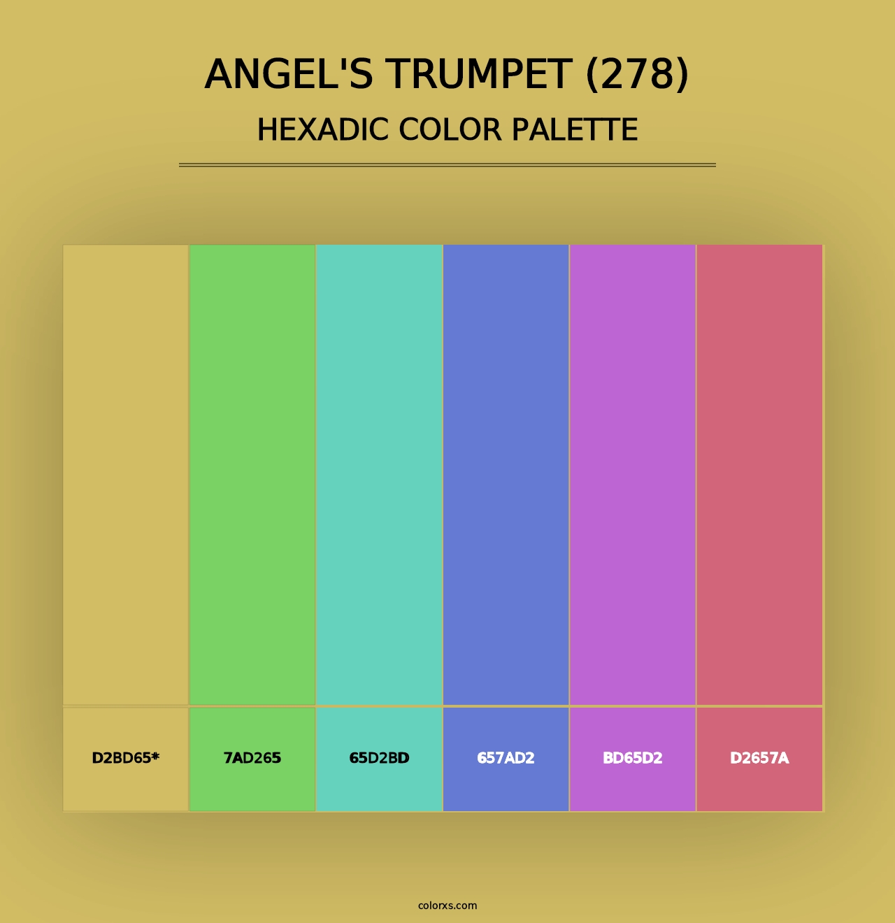 Angel's Trumpet (278) - Hexadic Color Palette