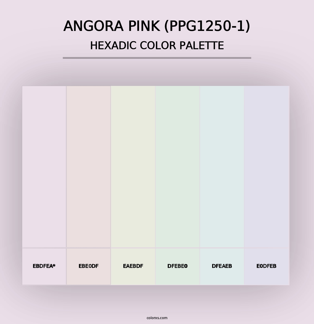 Angora Pink (PPG1250-1) - Hexadic Color Palette