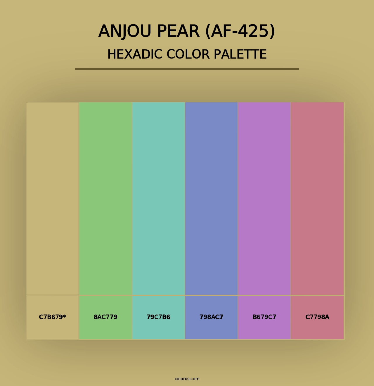 Anjou Pear (AF-425) - Hexadic Color Palette