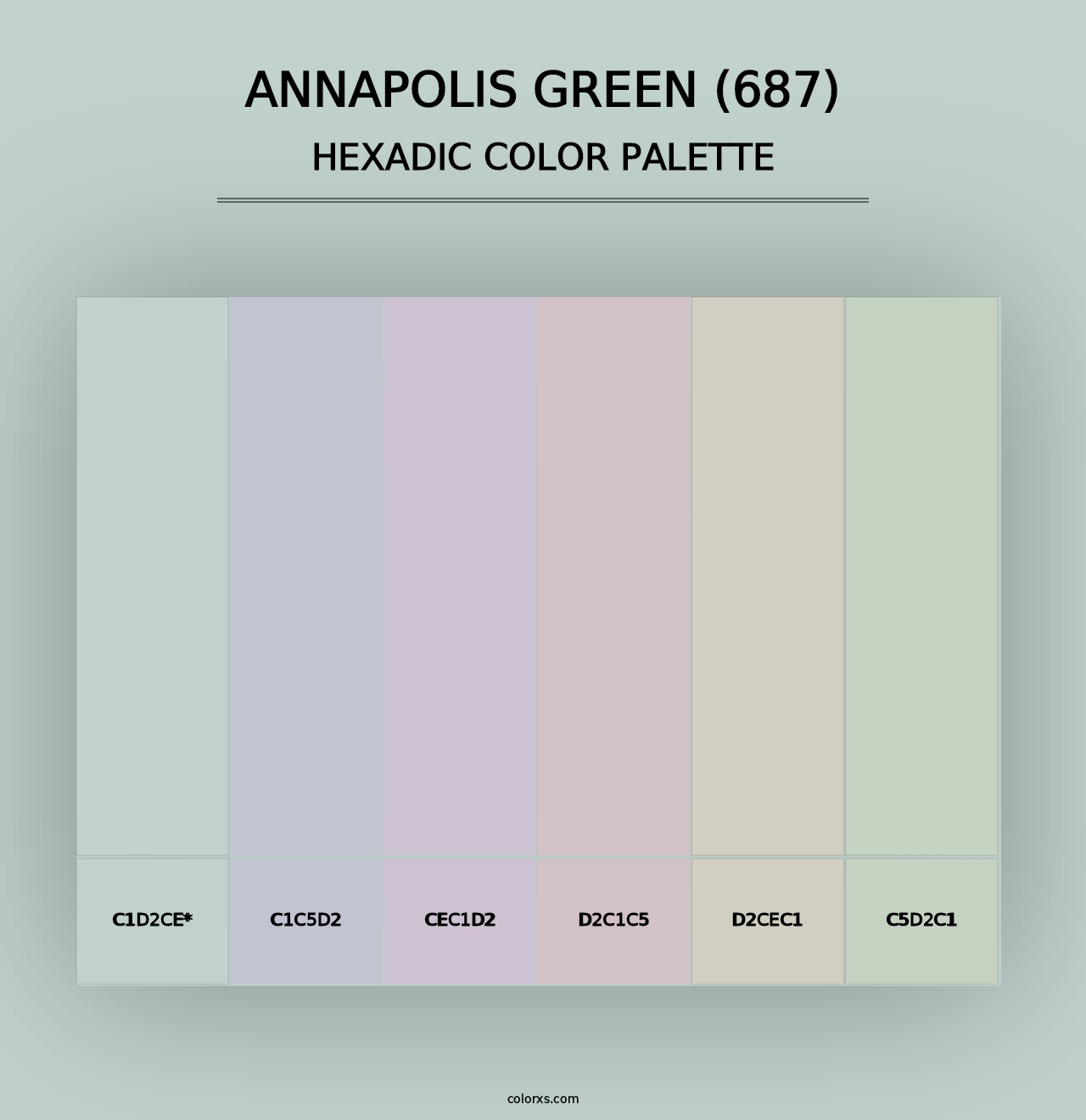 Annapolis Green (687) - Hexadic Color Palette