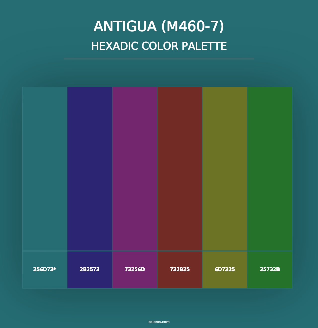 Antigua (M460-7) - Hexadic Color Palette