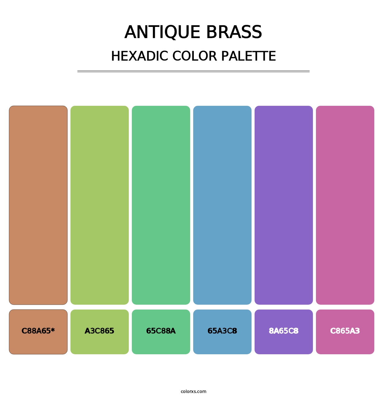 Antique Brass - Hexadic Color Palette