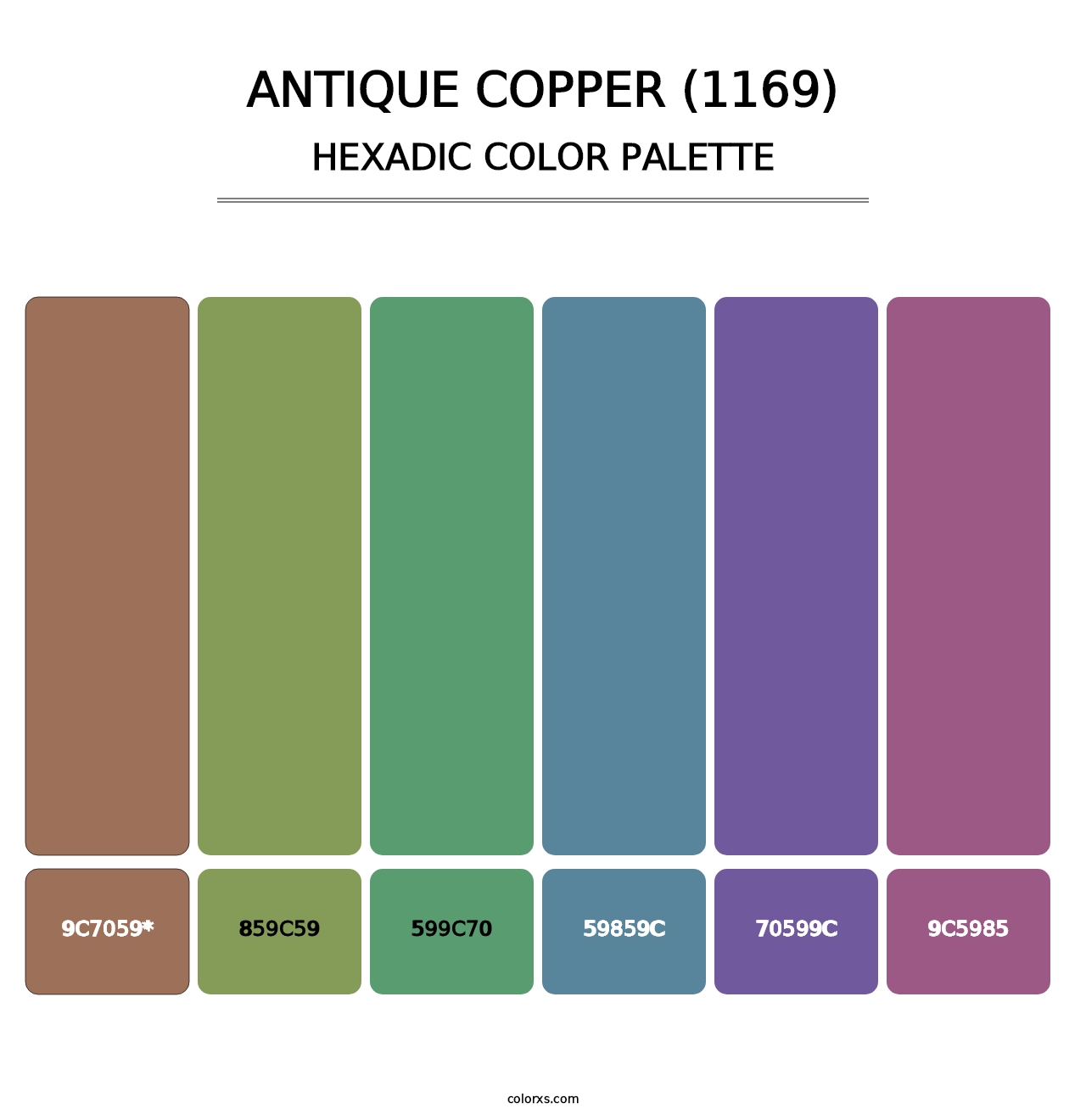 Antique Copper (1169) - Hexadic Color Palette