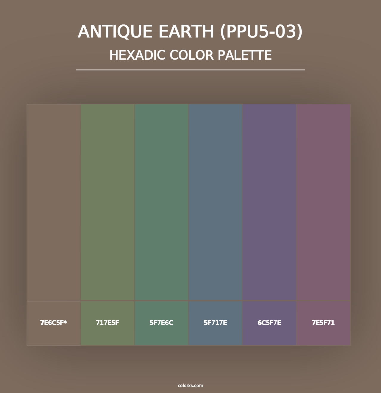 Antique Earth (PPU5-03) - Hexadic Color Palette