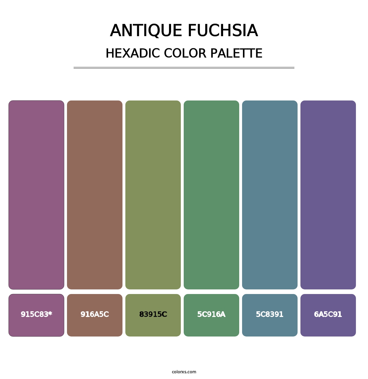 Antique Fuchsia - Hexadic Color Palette