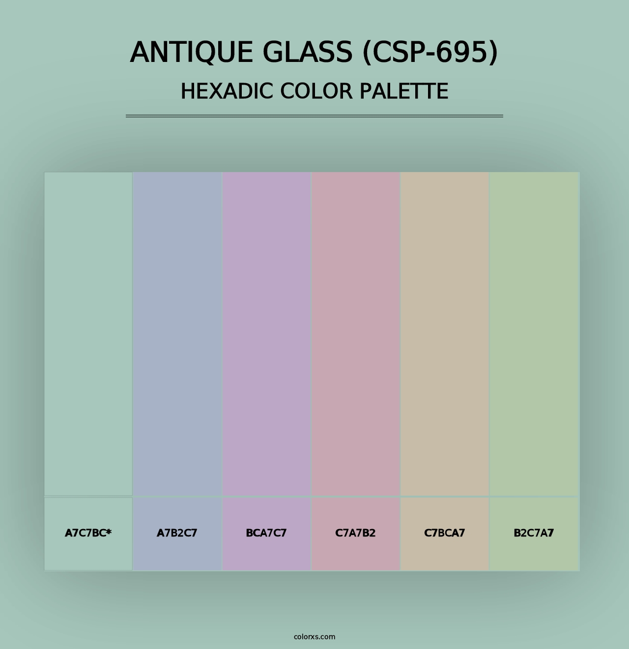 Antique Glass (CSP-695) - Hexadic Color Palette