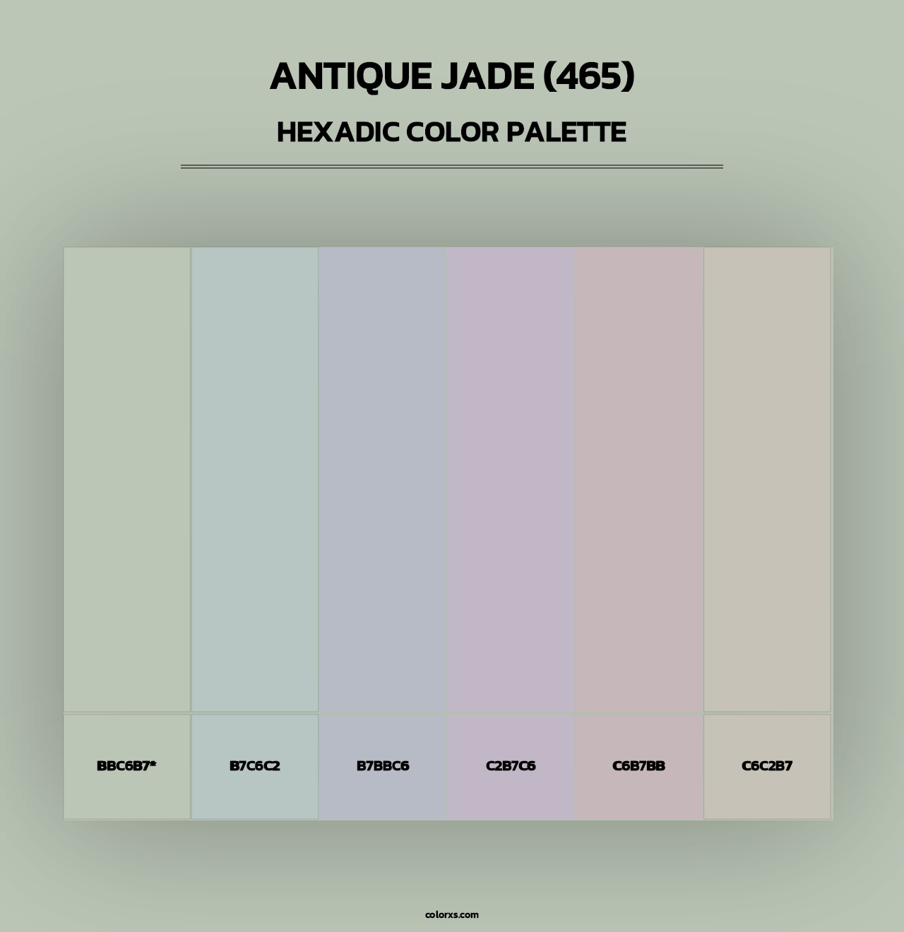 Antique Jade (465) - Hexadic Color Palette