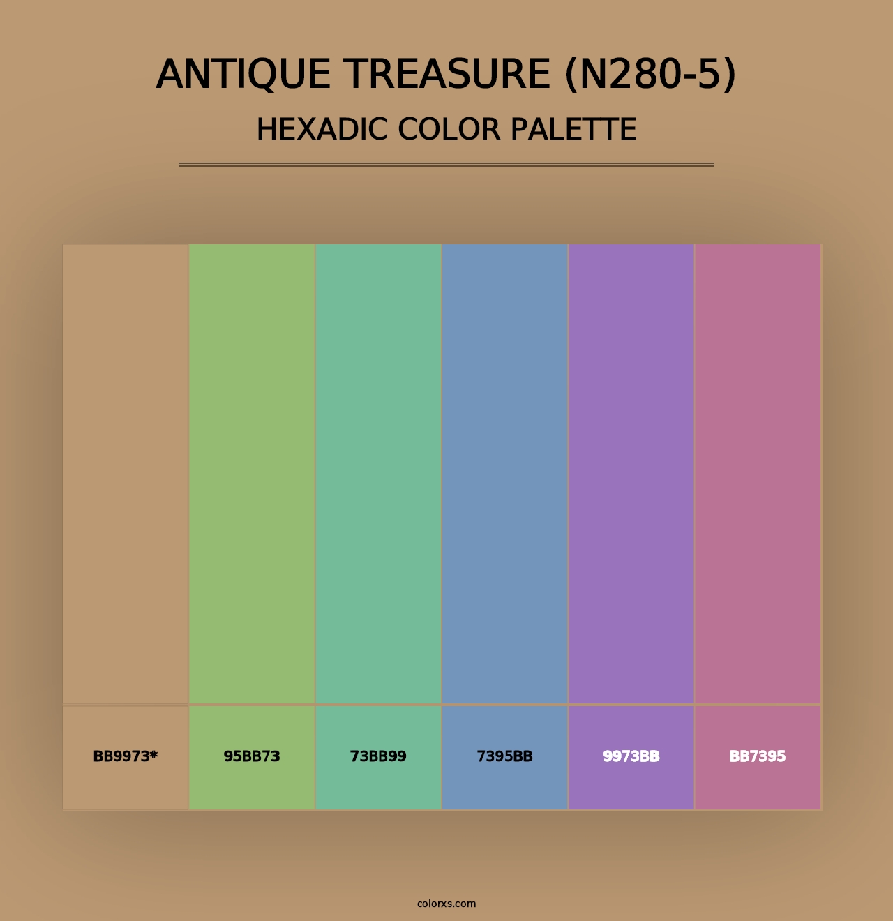 Antique Treasure (N280-5) - Hexadic Color Palette