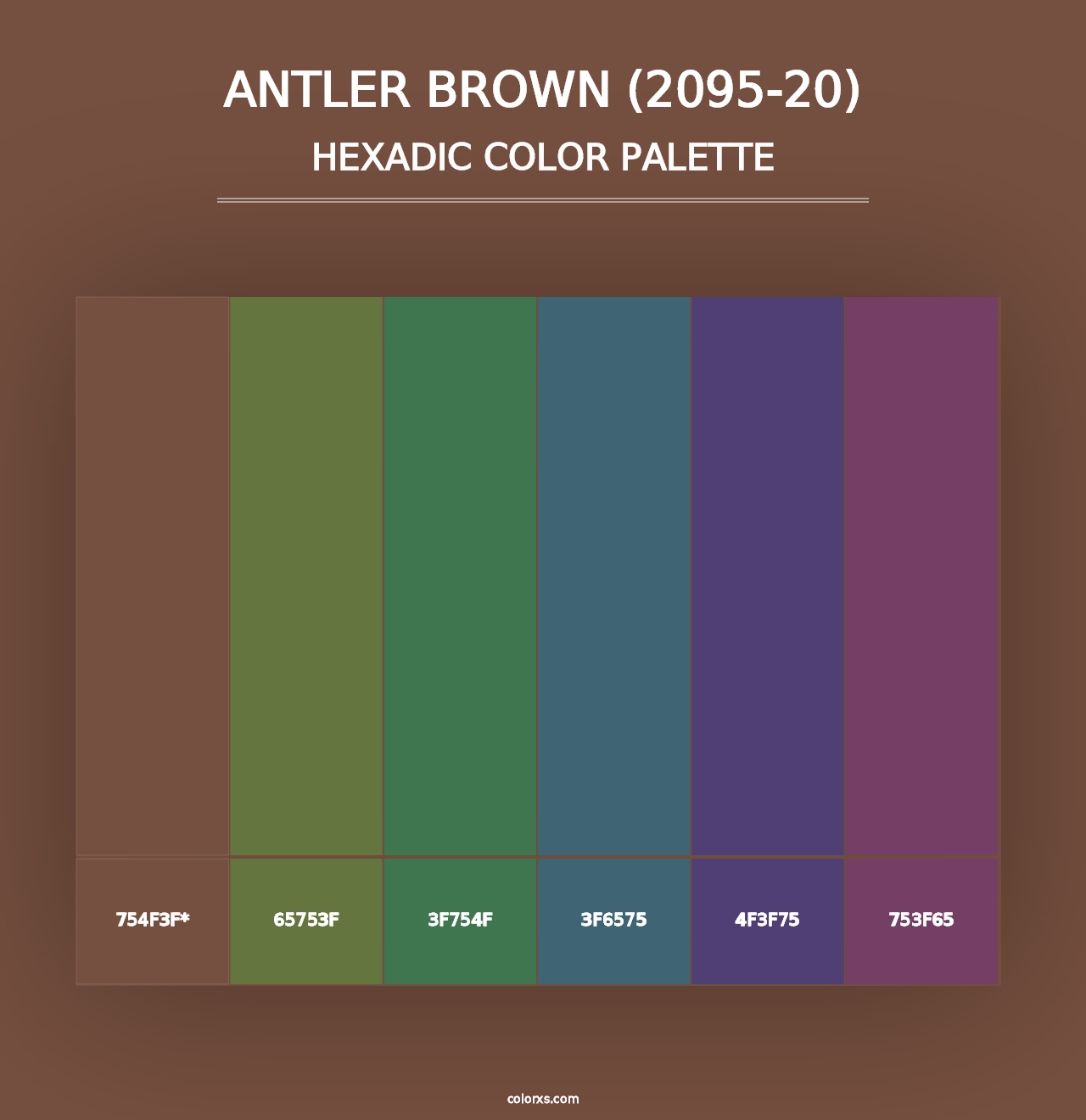 Antler Brown (2095-20) - Hexadic Color Palette