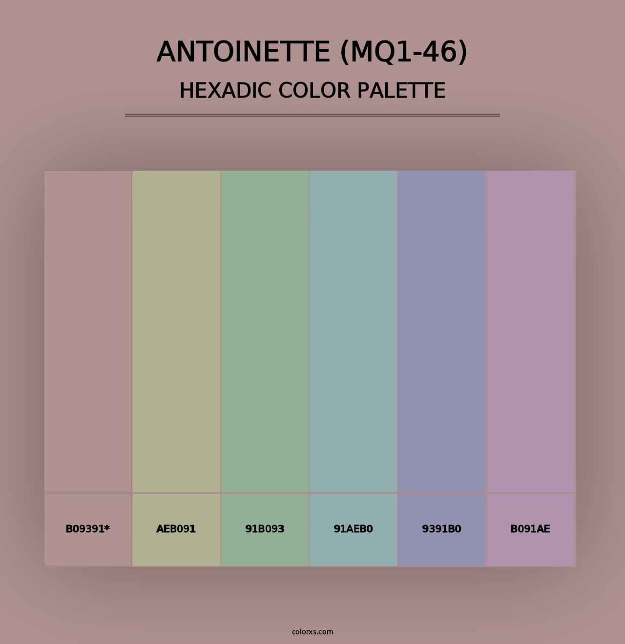 Antoinette (MQ1-46) - Hexadic Color Palette