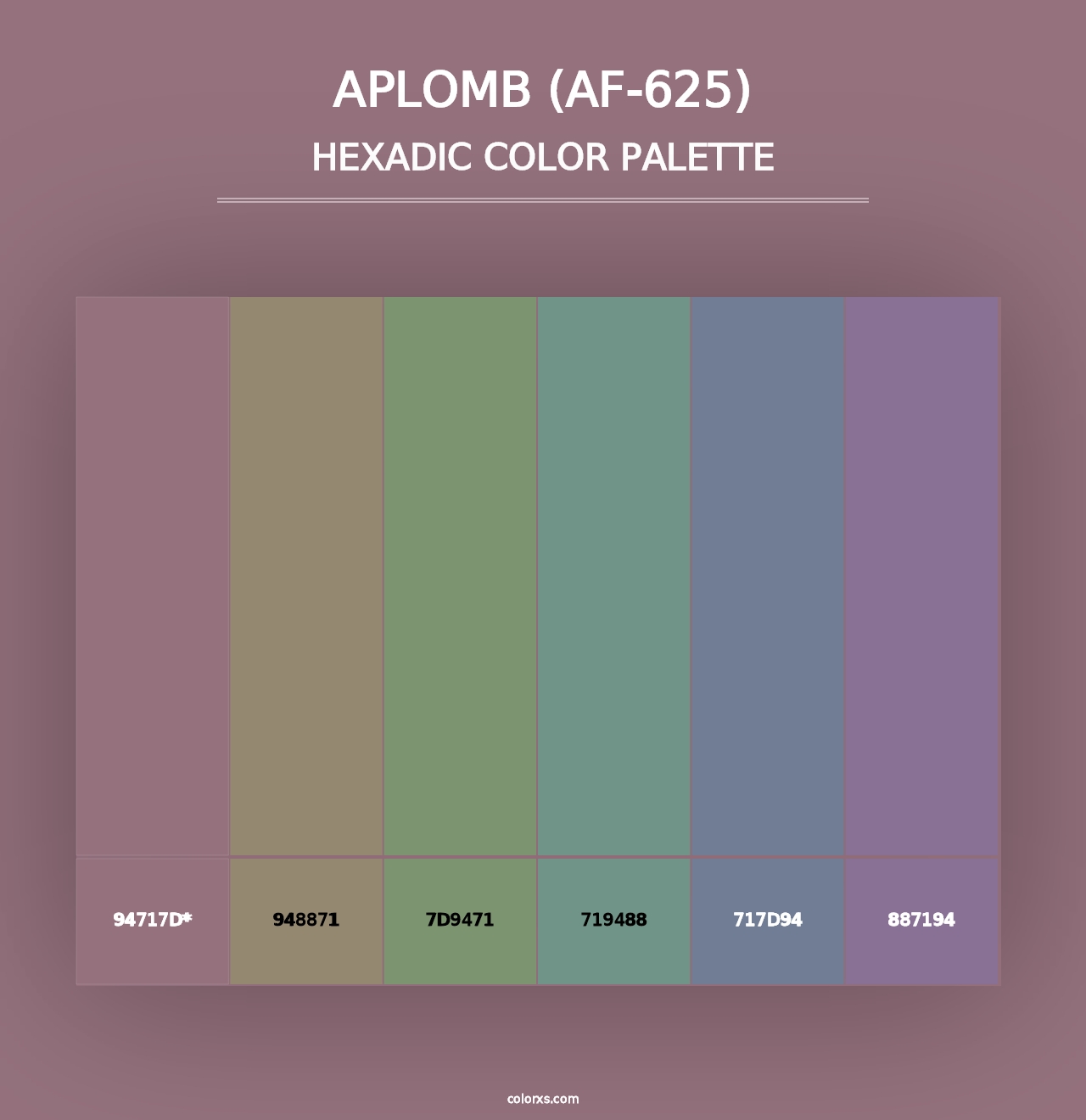 Aplomb (AF-625) - Hexadic Color Palette