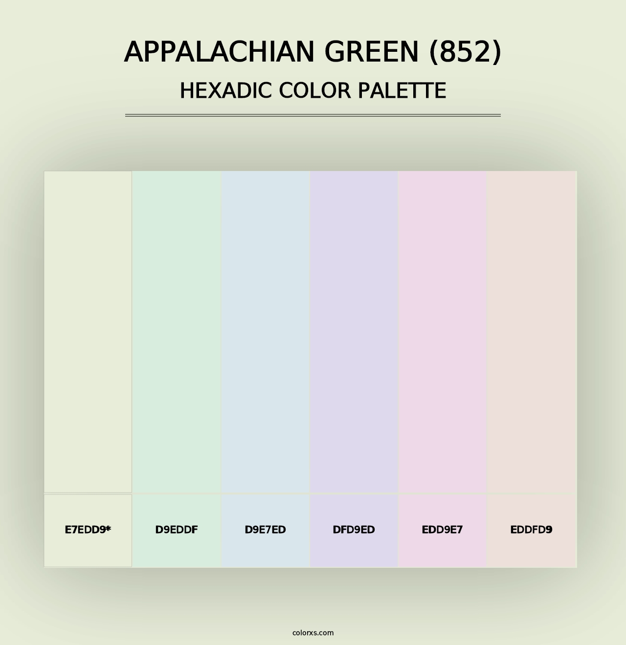 Appalachian Green (852) - Hexadic Color Palette