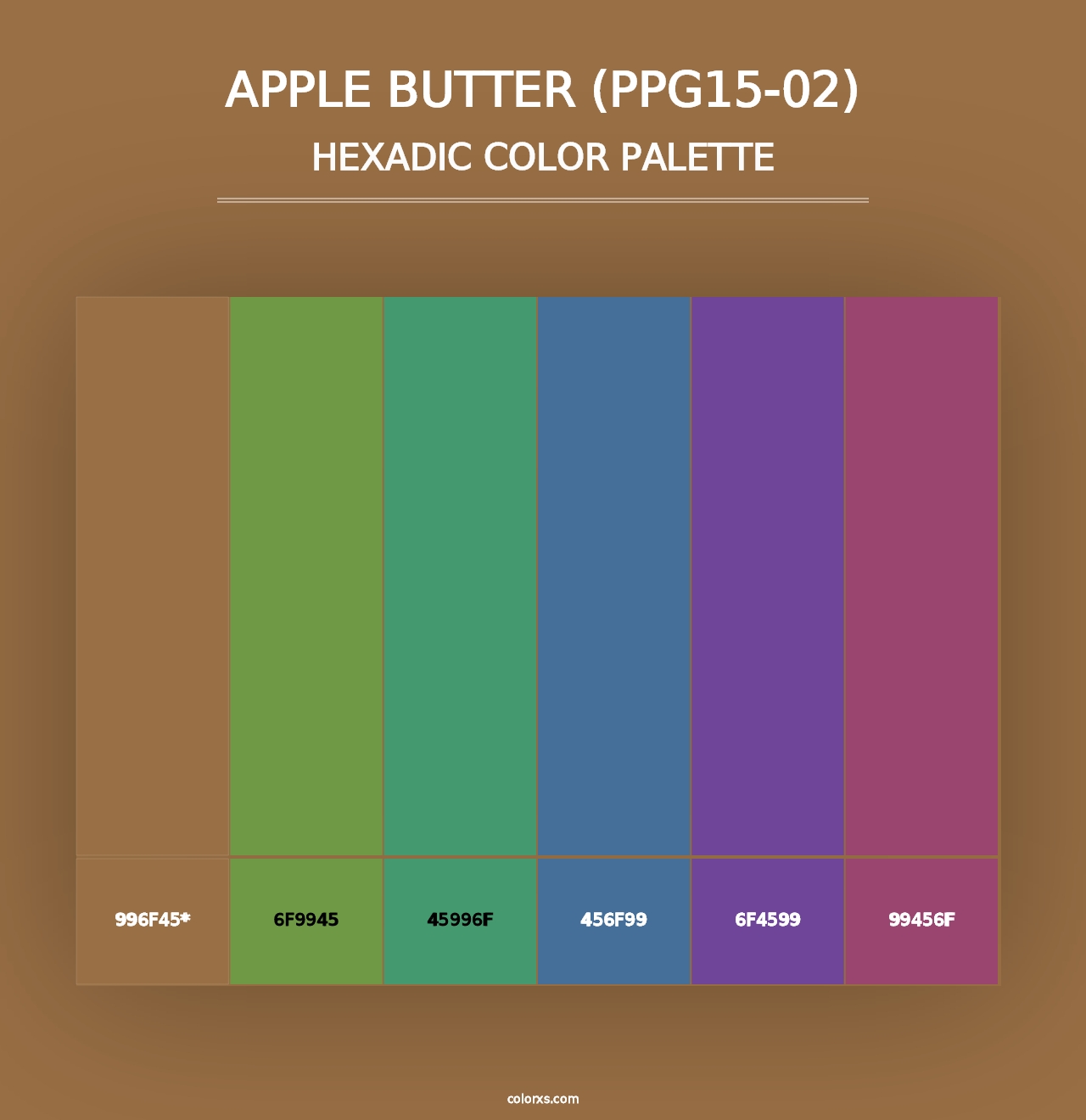 Apple Butter (PPG15-02) - Hexadic Color Palette