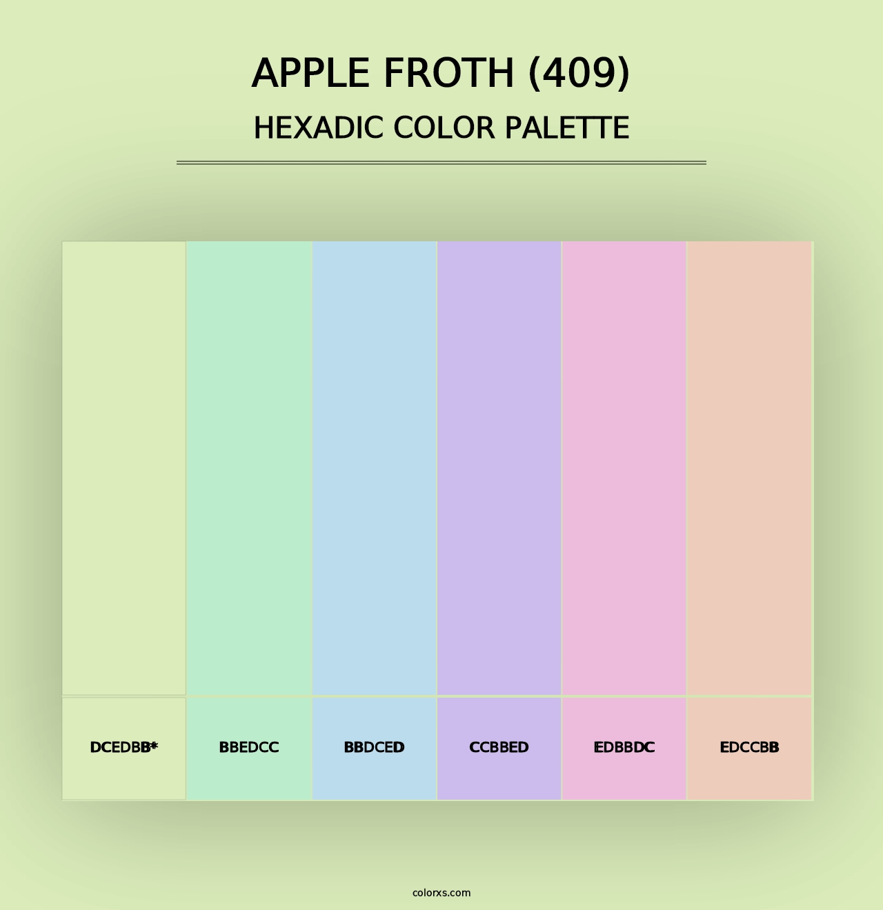 Apple Froth (409) - Hexadic Color Palette