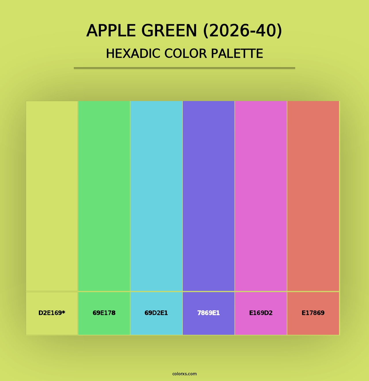 Apple Green (2026-40) - Hexadic Color Palette