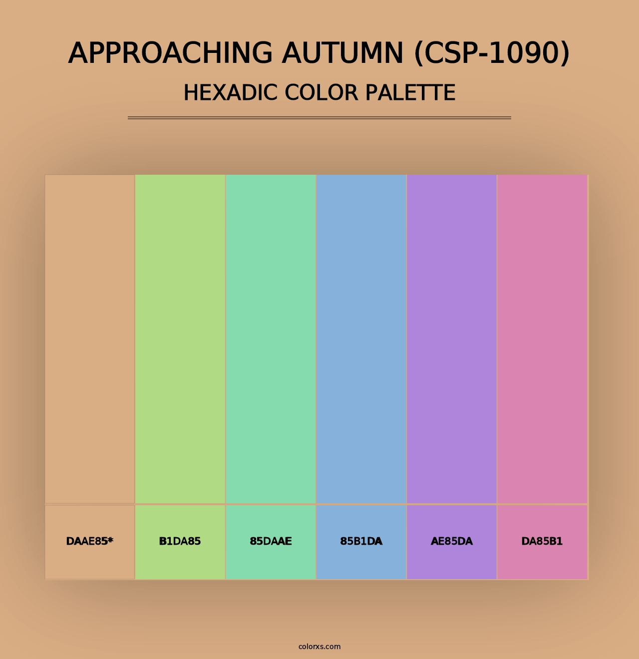 Approaching Autumn (CSP-1090) - Hexadic Color Palette