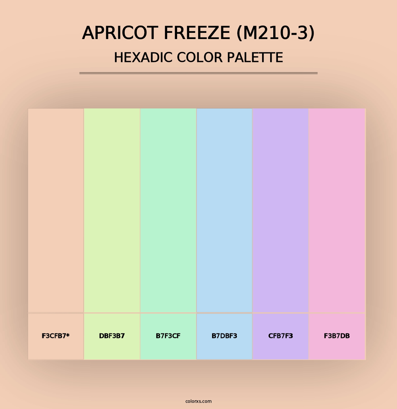 Apricot Freeze (M210-3) - Hexadic Color Palette