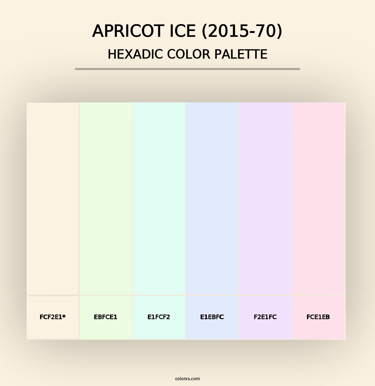 Apricot Ice (2015-70) - Hexadic Color Palette