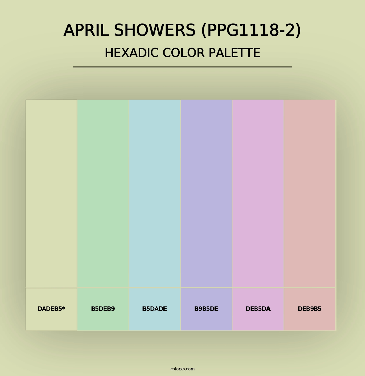 April Showers (PPG1118-2) - Hexadic Color Palette