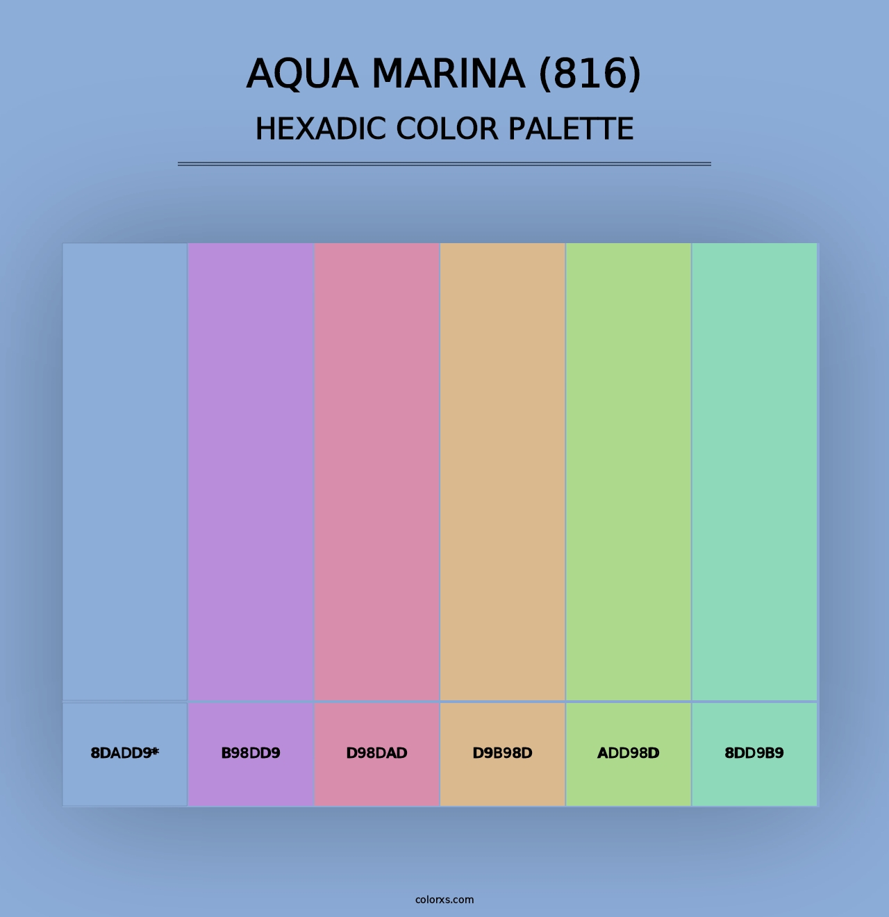 Aqua Marina (816) - Hexadic Color Palette