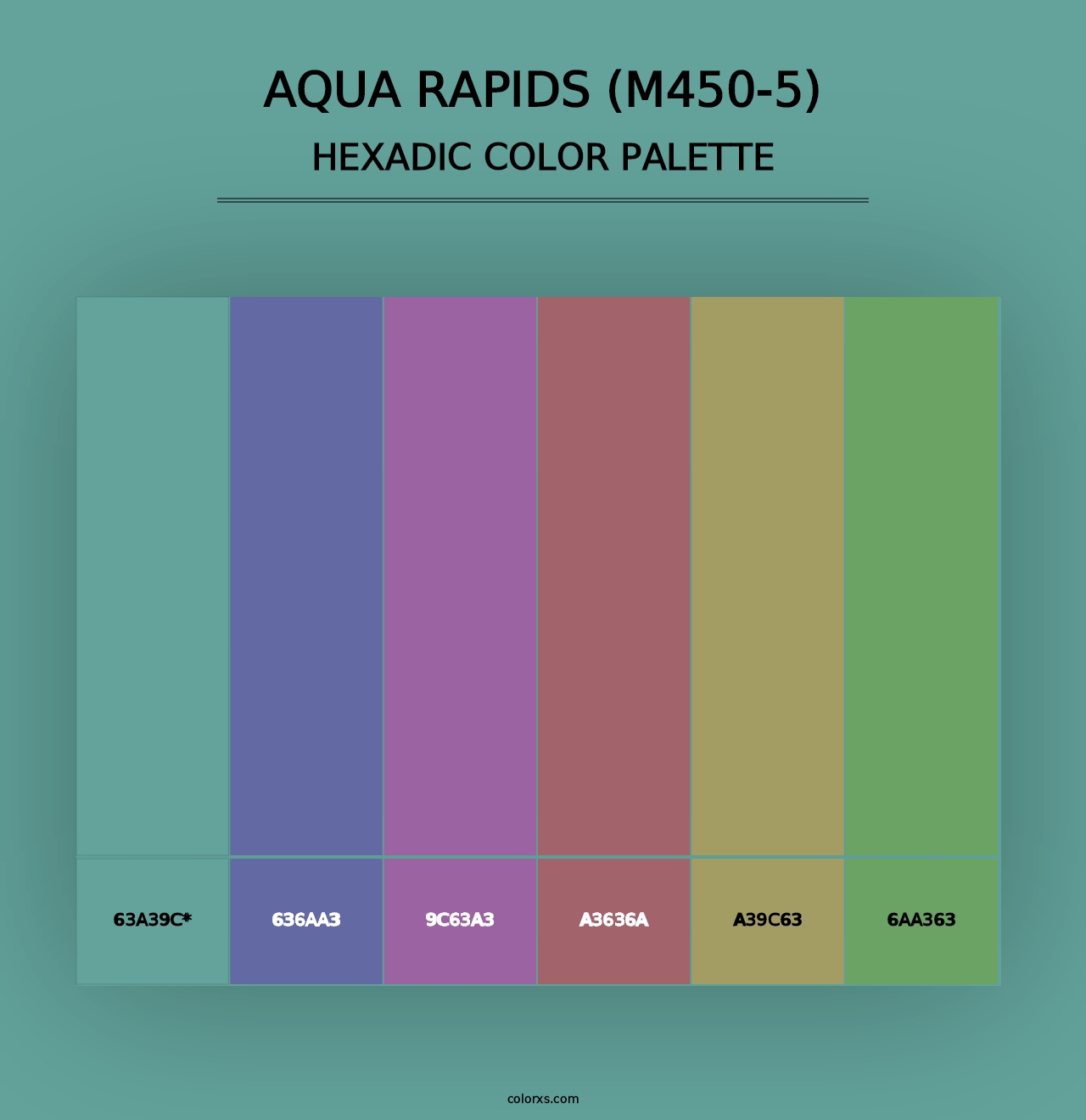 Aqua Rapids (M450-5) - Hexadic Color Palette