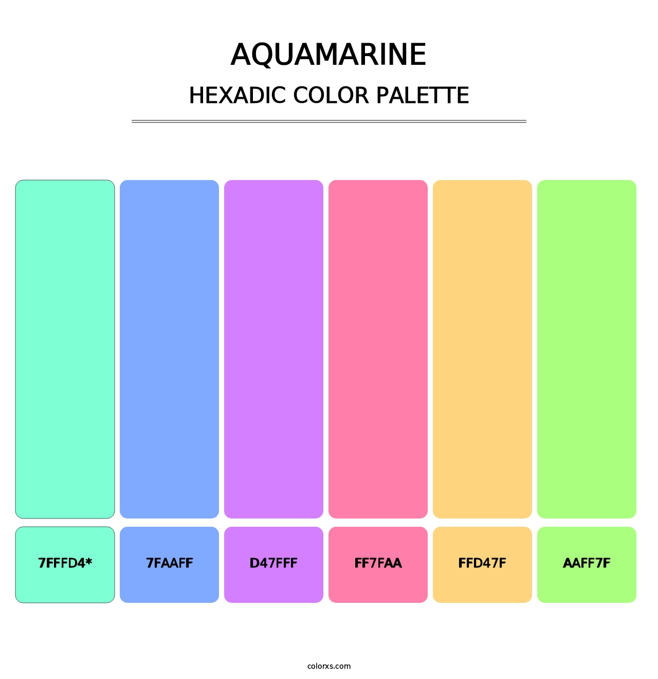 Aquamarine - Hexadic Color Palette