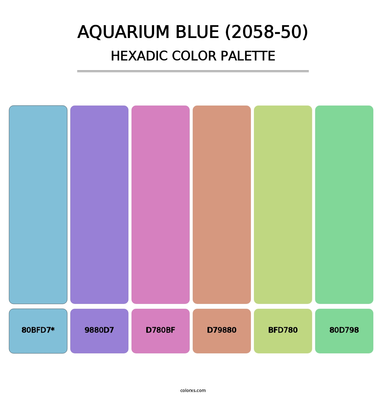 Aquarium Blue (2058-50) - Hexadic Color Palette