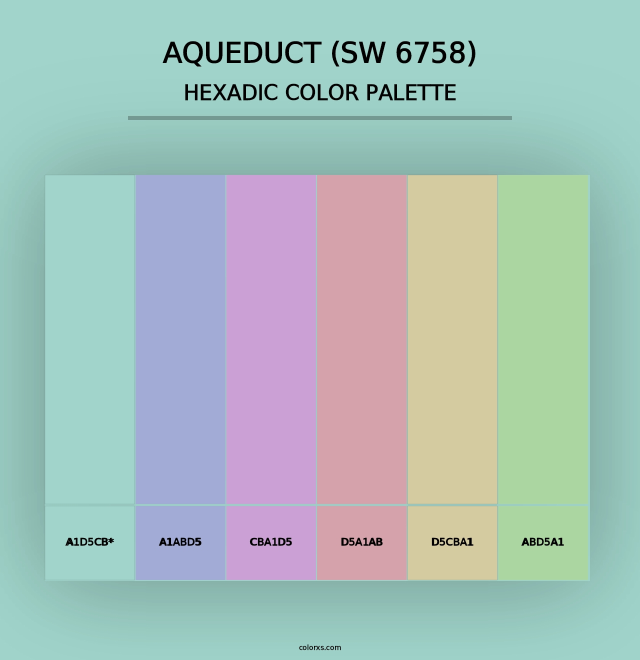 Aqueduct (SW 6758) - Hexadic Color Palette