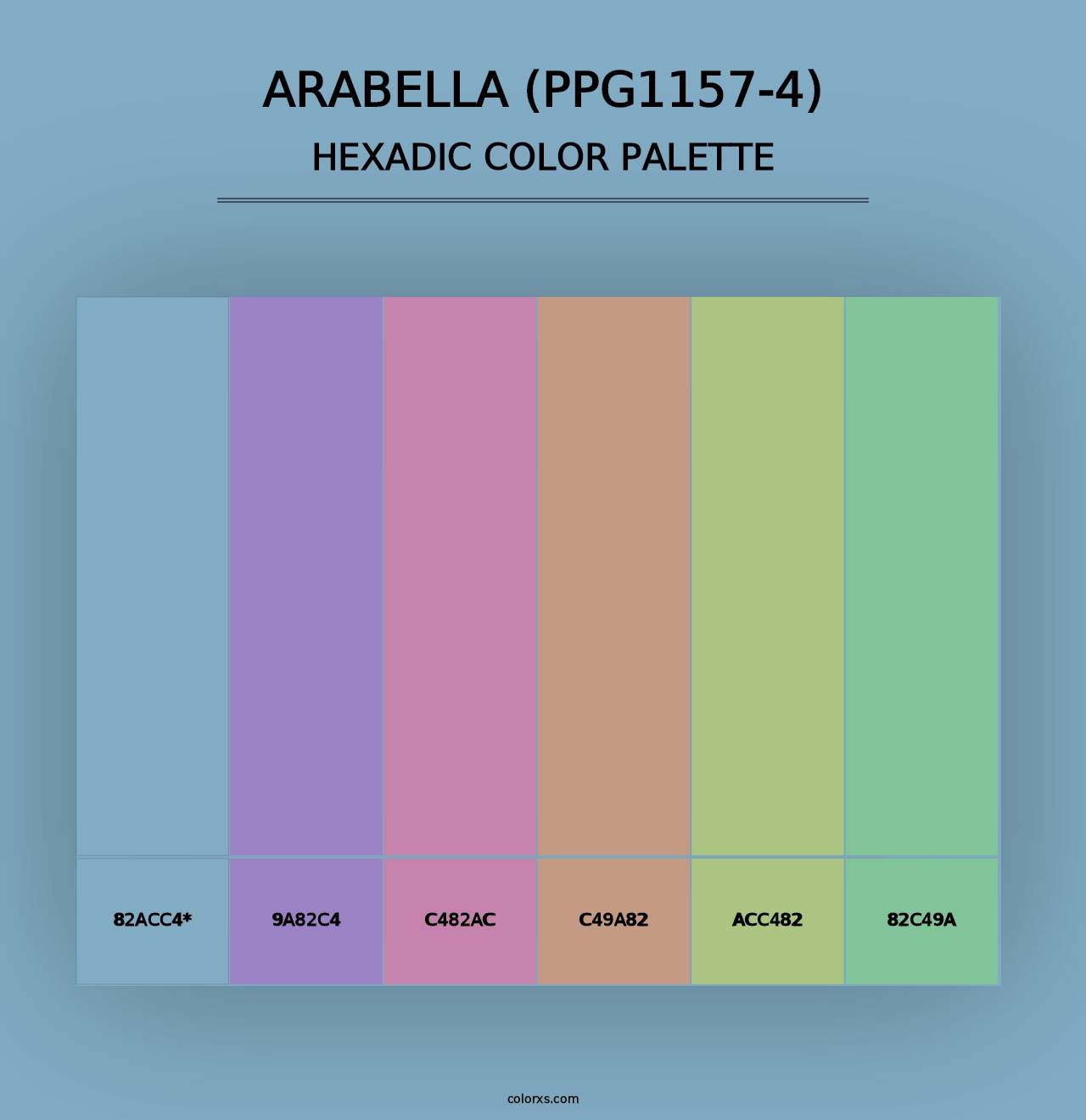 Arabella (PPG1157-4) - Hexadic Color Palette