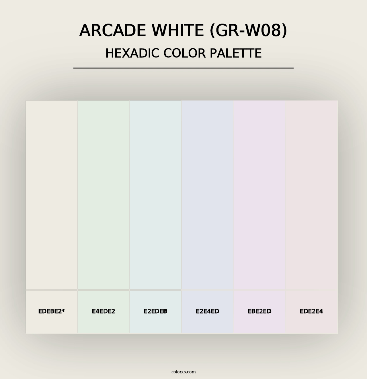 Arcade White (GR-W08) - Hexadic Color Palette