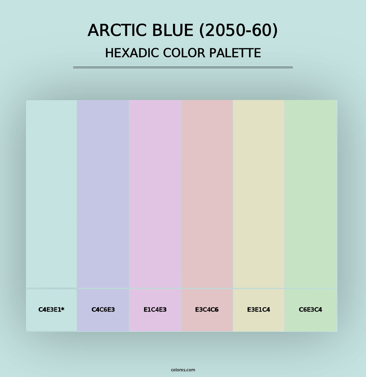 Arctic Blue (2050-60) - Hexadic Color Palette