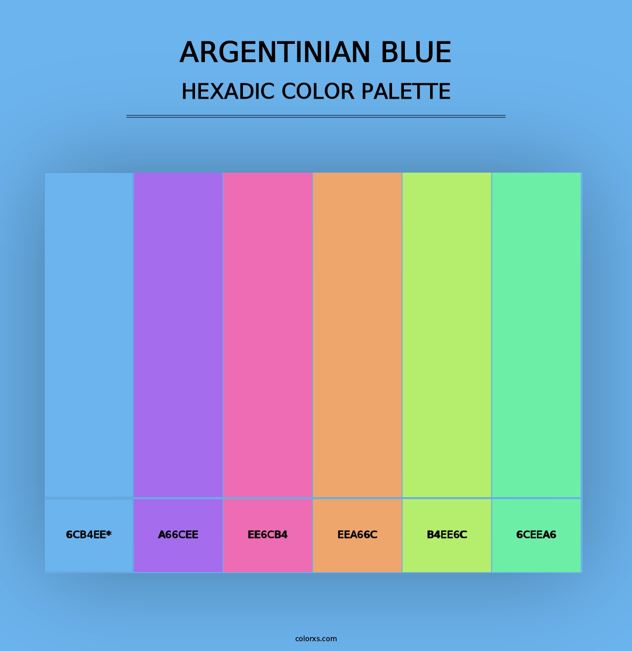 Argentinian Blue - Hexadic Color Palette