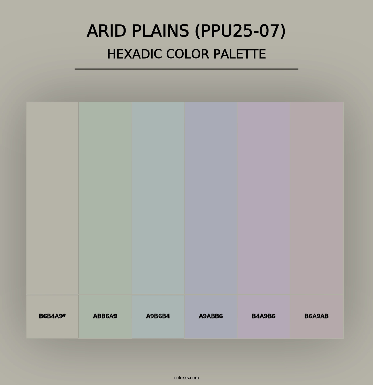 Arid Plains (PPU25-07) - Hexadic Color Palette