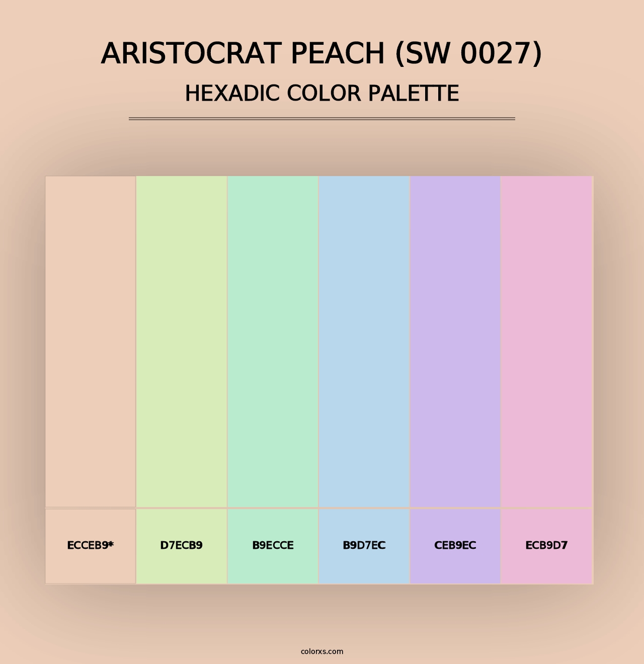 Aristocrat Peach (SW 0027) - Hexadic Color Palette