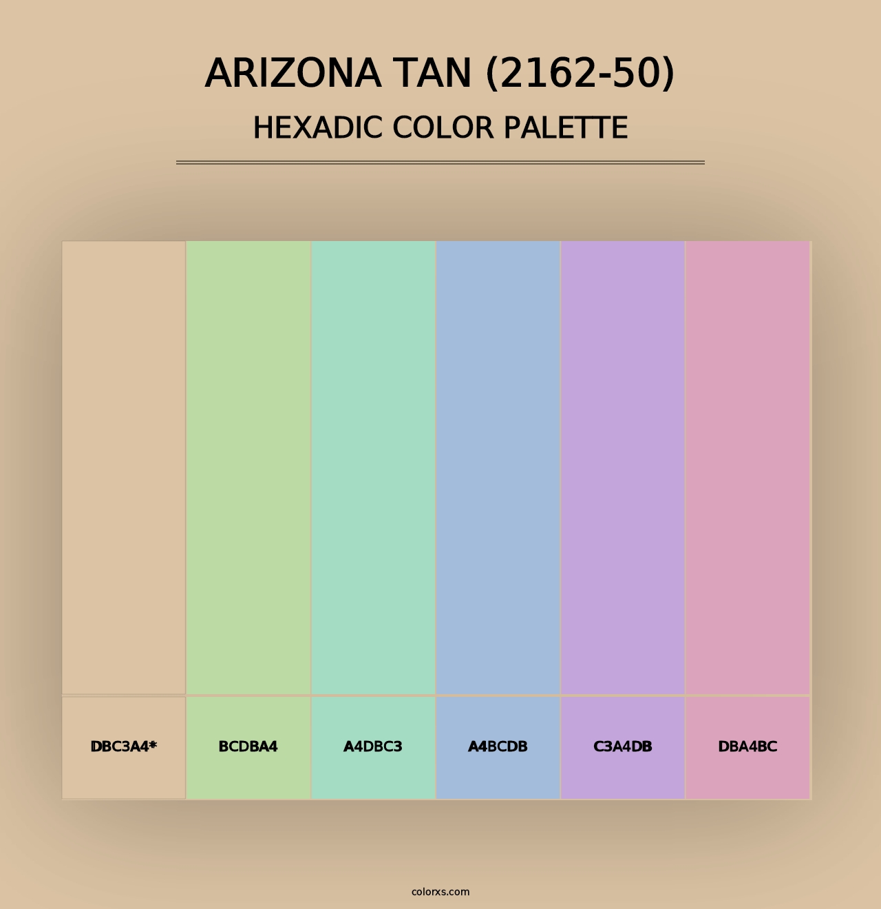 Arizona Tan (2162-50) - Hexadic Color Palette