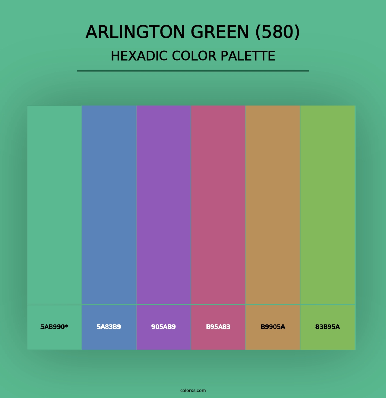 Arlington Green (580) - Hexadic Color Palette