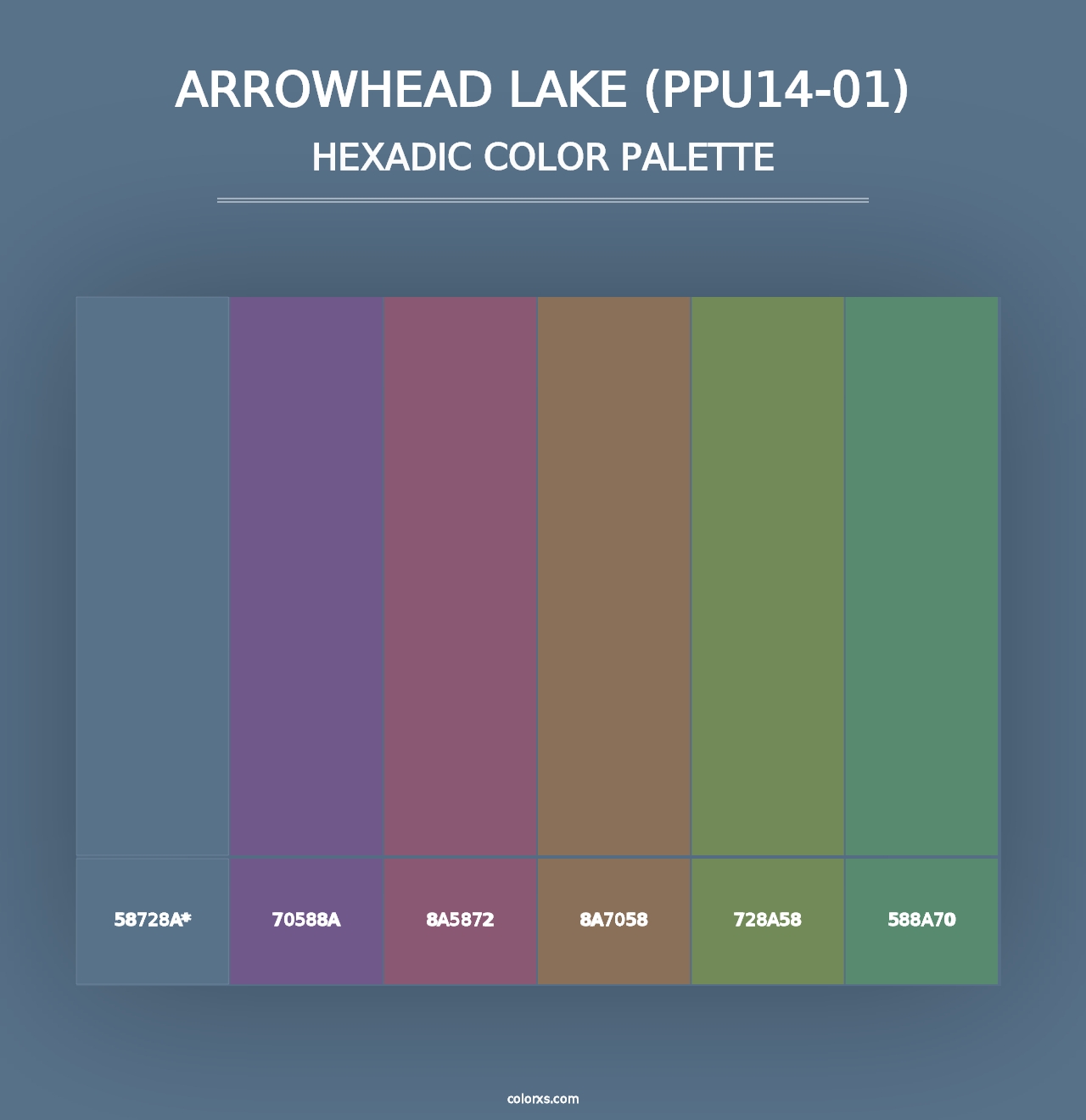 Arrowhead Lake (PPU14-01) - Hexadic Color Palette