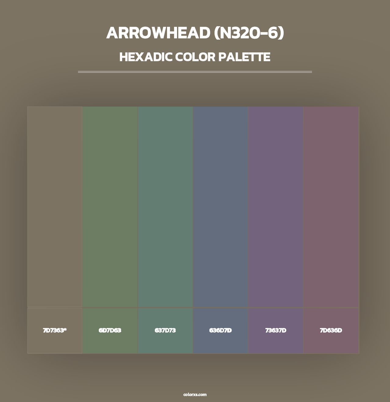 Arrowhead (N320-6) - Hexadic Color Palette